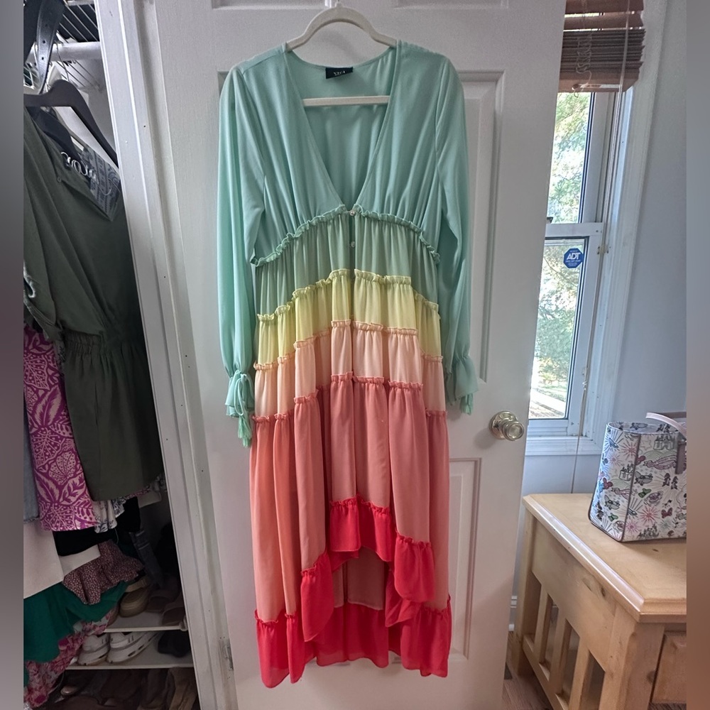 Vici Multicolor High Low Dress